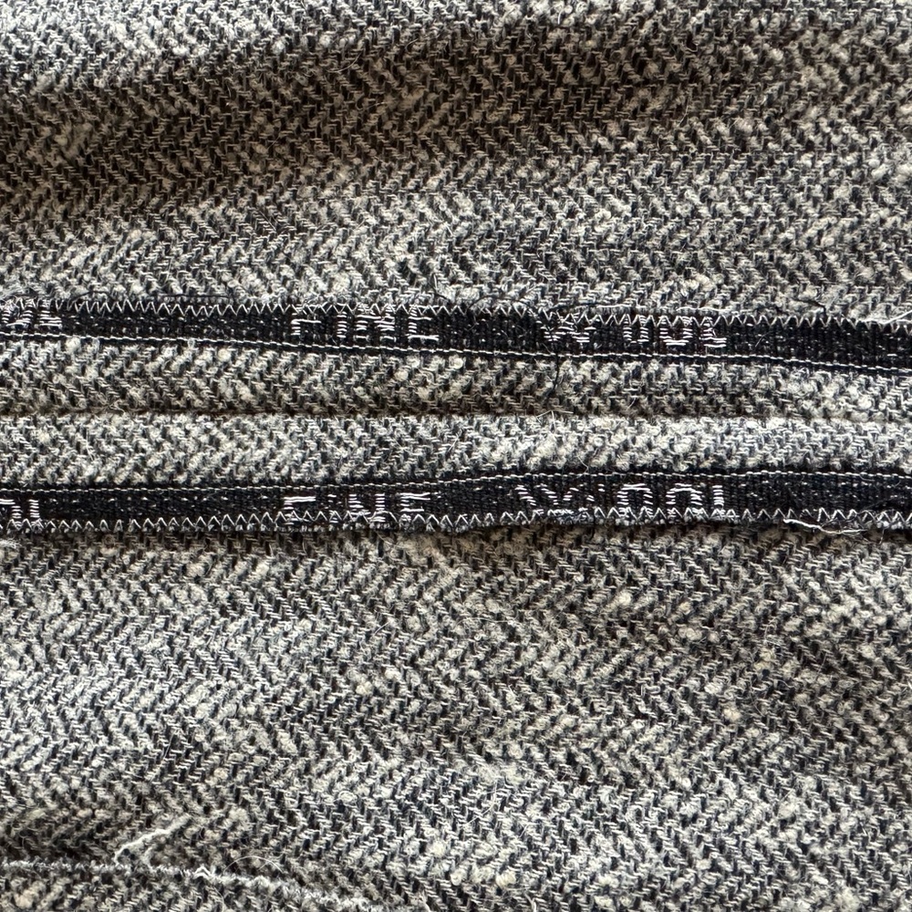 Custom-Tailored Black and Gray Wool Tweed Shift Sleeveless Dress - Picture 6 of 7
